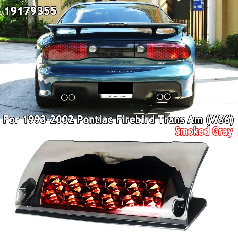 Lente Grigio Fumo 19179355 Per 1993-02 Pontiac Firebird Trans Am Terza Lampada Freno