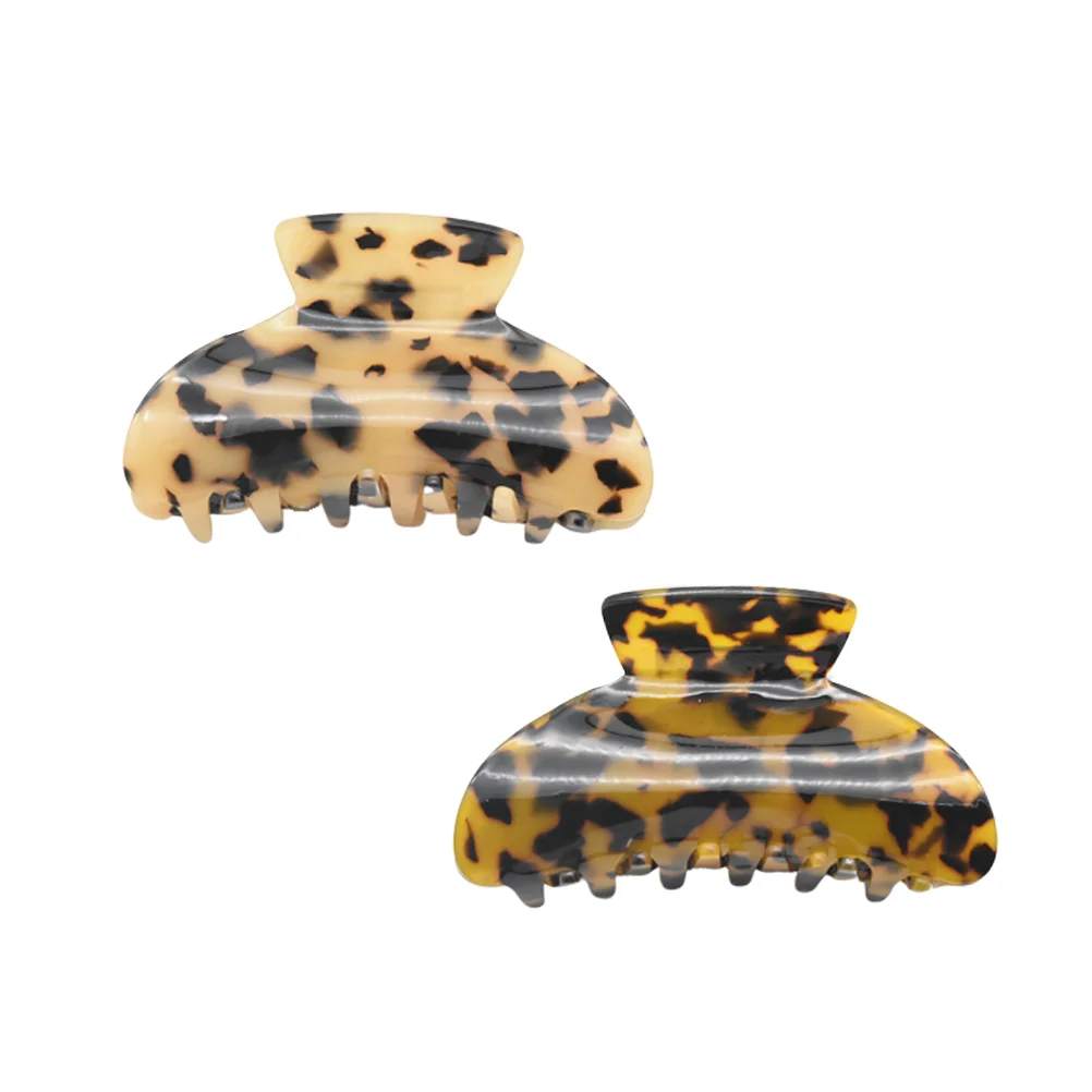 

Leopard Hair Claw Banana Clips tortoise Barrettes Hair Accessories for 2Pcs
