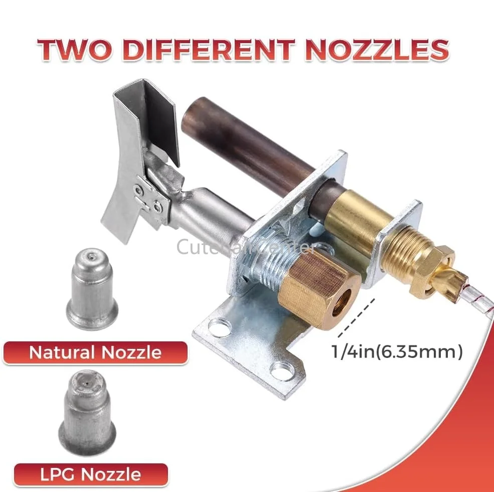 Pilot Burner gas burner nozzle 750 mv Thermopile Assembly Natural Gas & Propane Orifice fit For Cecilware Fryer Imperial Fryer Series VULCAN HART