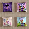 Smiling Critter Cushion Cover Catnap Dogday 45*45cm Polyester Throw Pillows Sofa Home Decor Decoration Decorative Pillowcase 1