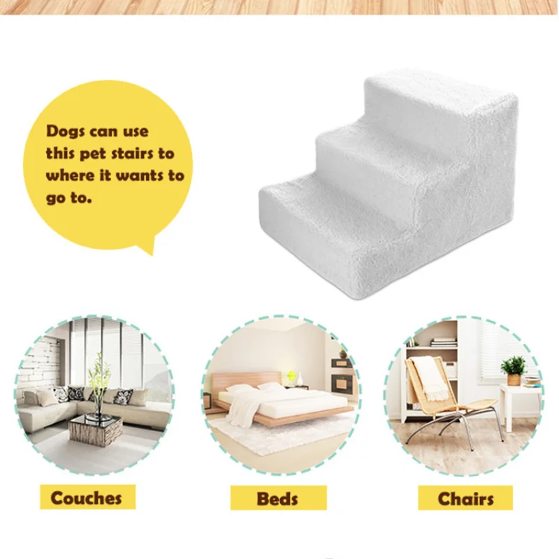 Portable Pets Staircase Detachable Anti Slip Small Dog Cats Pet Ramp Ladder Climbing Assistance High Sofa Bed Pets Supplies Ramp
