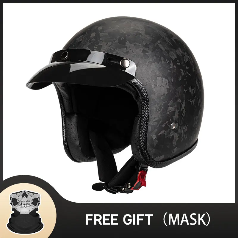 

Матовый черный Классический Новый шаблон открытое лицо для гонок высококачественный шлем из углеродного волокна каска для мотоциклистов сертифицирован