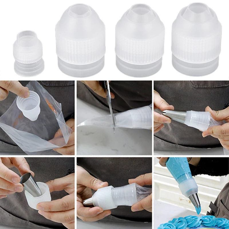 1/4Pcs Icing Piping Nozzle Converter Plastic Piping Bag Converter Cake Cream Pastry Bag Nozzle Adapter Cake Decor Bakeware Tools 1/4Pcs Icing Piping Nozzle Converter Plastic Piping Bag Converter Cake Cream Pastry Bag Nozzle Adapter Cake Decor Bakeware Tools