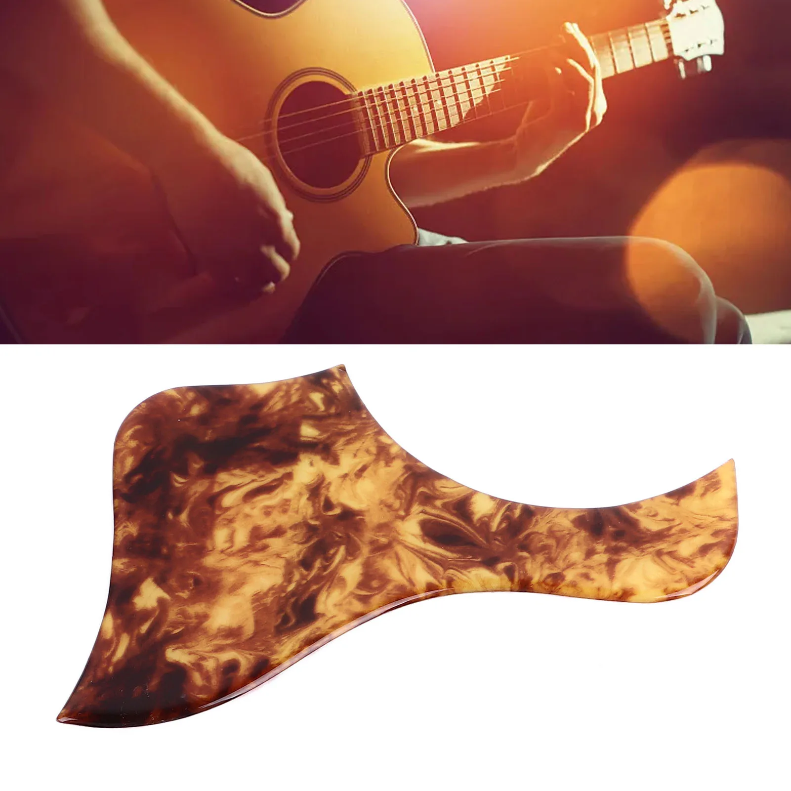 

Гитарная накладка из ПВХ, утолщенная, устойчивая к царапинам, самоклеящаяся, декоративная, Стильная акустическая фотопластина