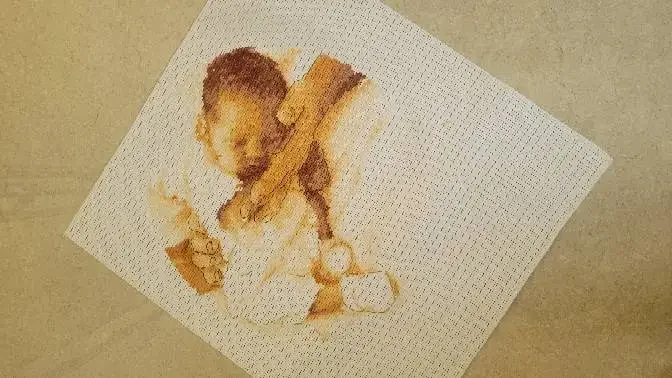 Care baby mother cross stitch kit sketch 18ct 14ct 11ct printed canvas cotton thread embroidery DIY handmade needle