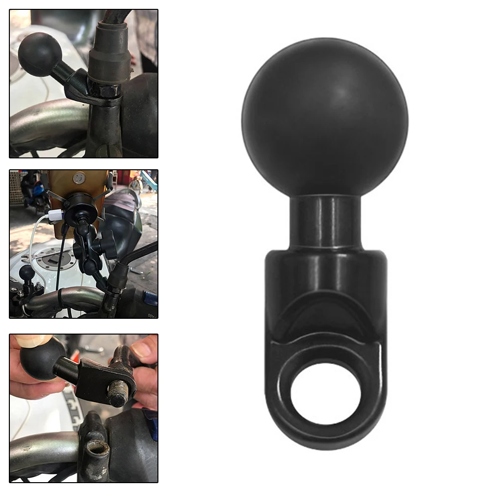 1 Inch Ball Mount Base Adapter with 10mm Mounting Hole for Sport Camera Smartphone Mount Base Motorcycle Accessories high quality rubber ball mount motorcycle fork stem mount base ball head adapter compatible with mount for ball mount adapter