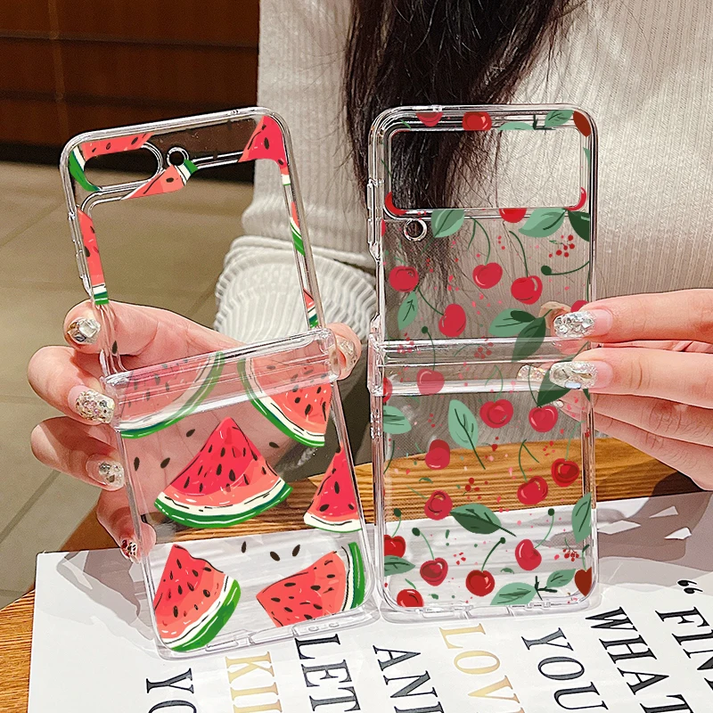 Cherry Watermelon Print Hard Folding Case