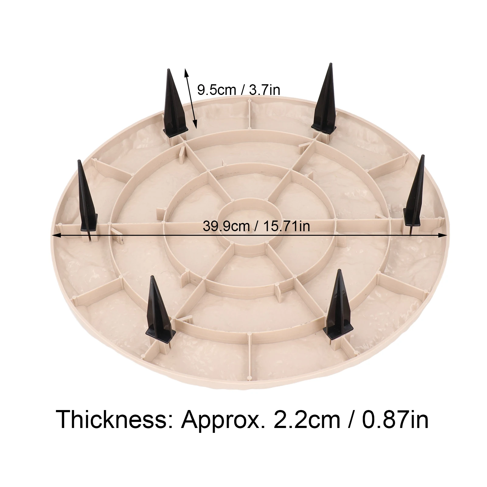 Outdoor Step Stones Decorative Polypropylene Resin Stepping Stones with Ground Stakes for Lawn Garden Pathway