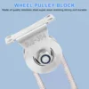 1Pack U-Type Stainless Steel Pulley Block Mute Bearings Groove Sliding Roller Track Wheel 4