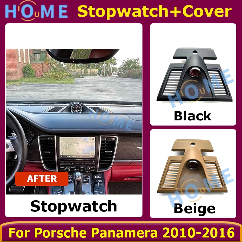 

Car Interior Dashboard Stopwatch Decoration Clock Compass For Porsche Panamera 2010-2016