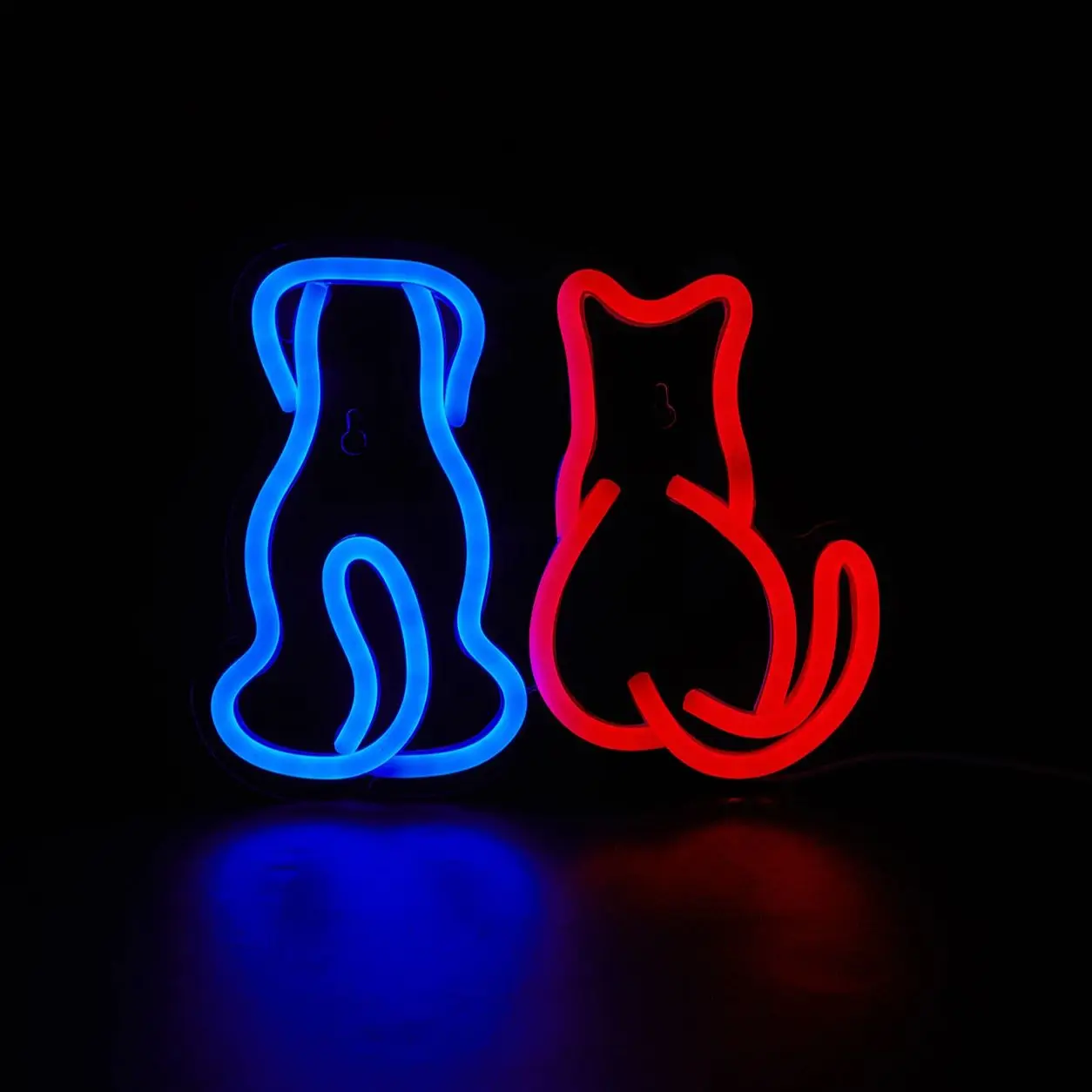 Insegna al neon a forma di cuore di bassotto, insegna a LED per amanti dei bassotti, luce al neon per amanti dei cani, luce a LED per cani bassotti, arte murale per