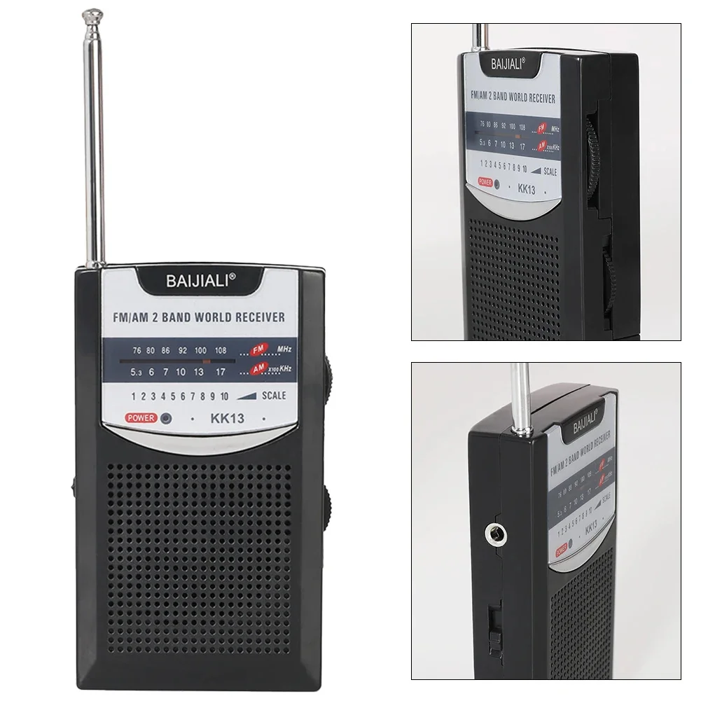 AM FM Radio Battery Operated Portable Pocket Radio Telescopic Antenna Radios Player For Elder Home Walking Camping