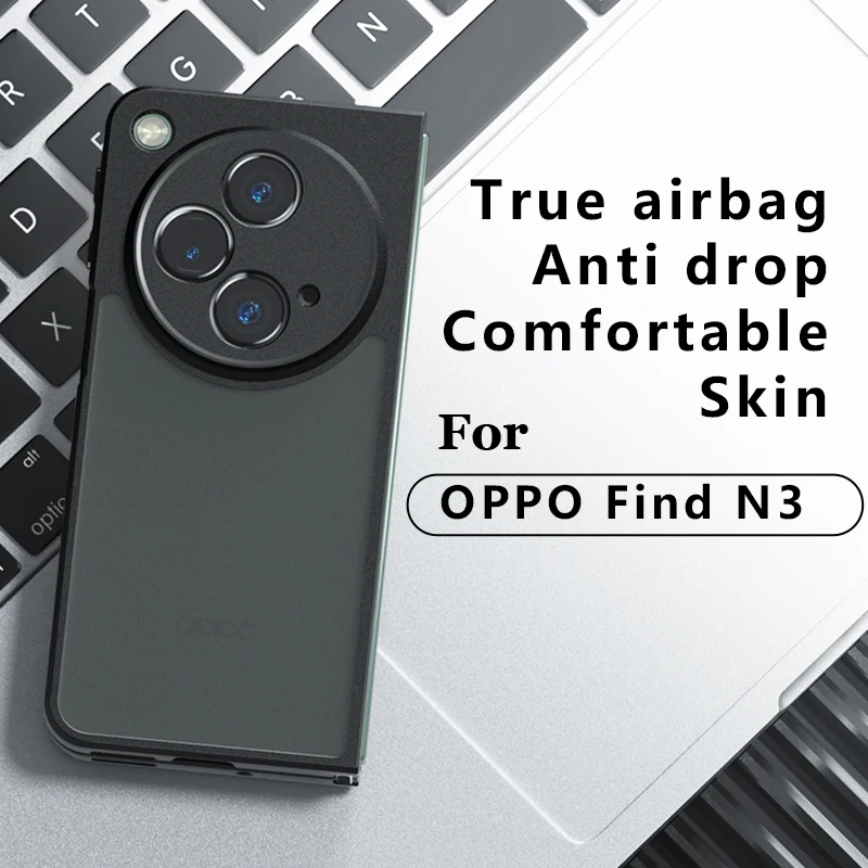 Shockproof Frosted Matte Folding Case - Anti-Fingerprint, Transparent Design