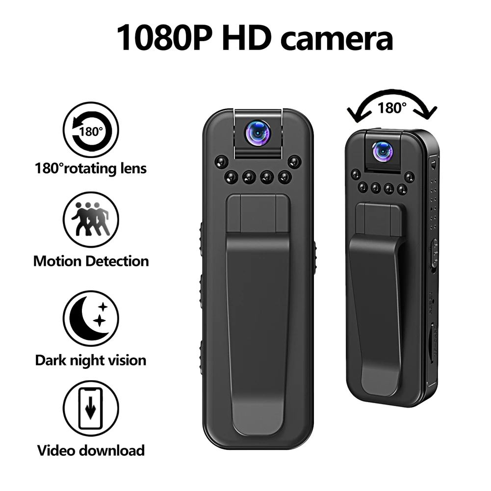 디지털 비디오 녹음기 모션 감지 적외선 나이트 비전 바디 캠, HD 1080P 미니 카메라, 야외 스포츠 액션 캠