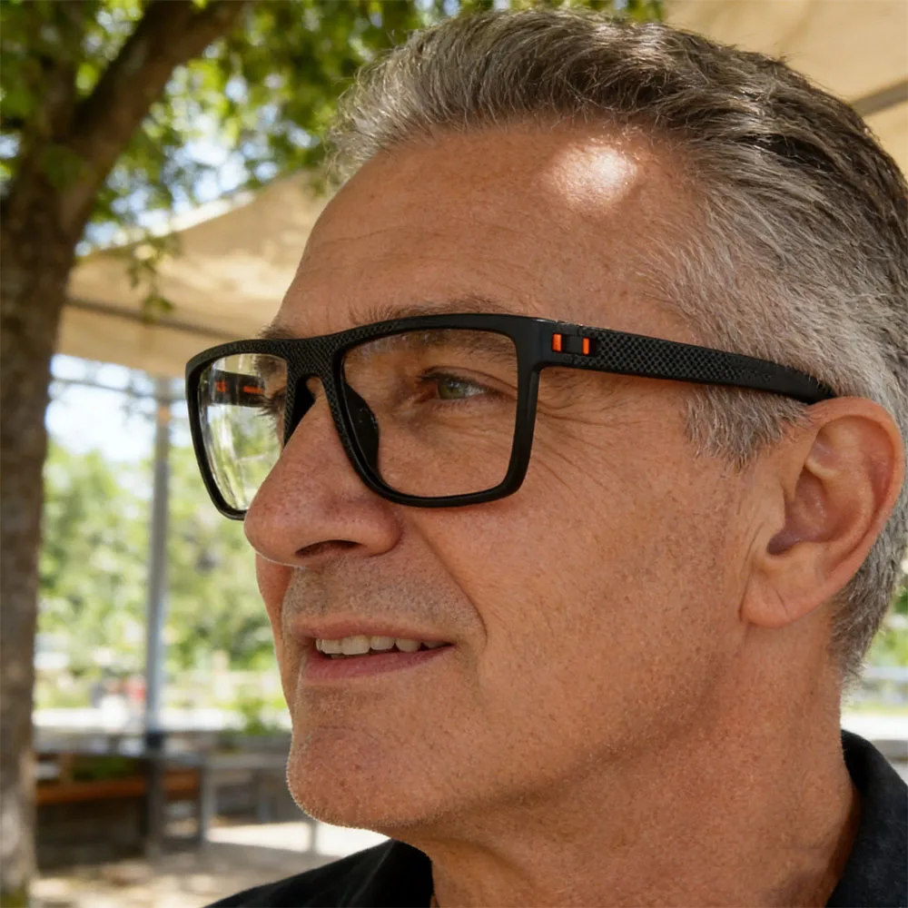Men Prescription Glasses Square Photochromic Reading Glasses Finished Presbyopic Glasses Fashion Outdoor Discolored Readers - 4