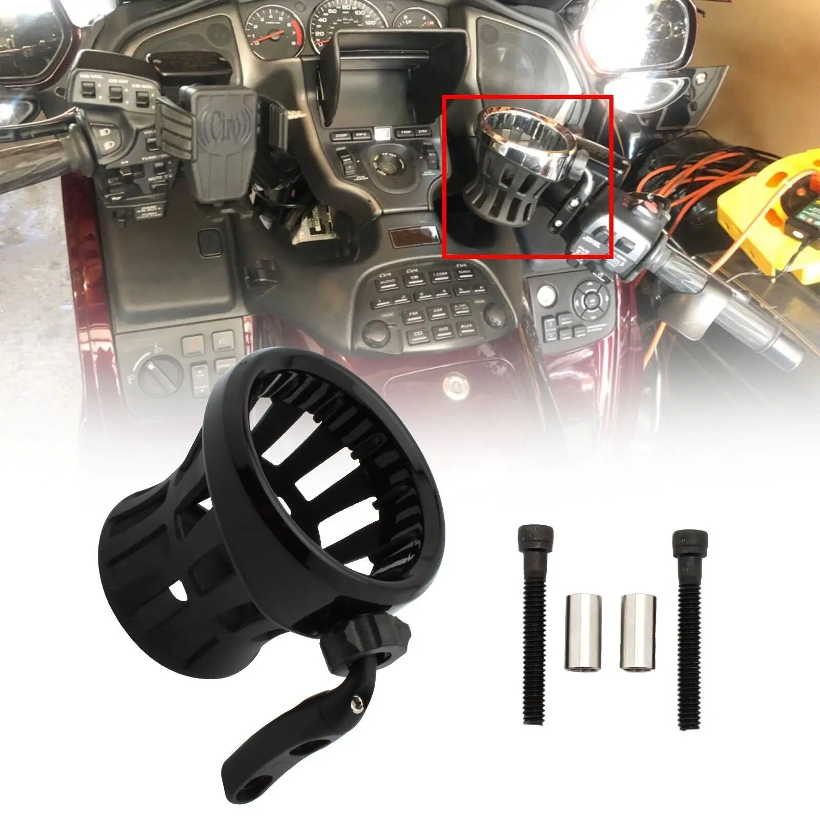 MotorcycleAccessoriesGoldWingGL1800HandlebarCupHolderDrink