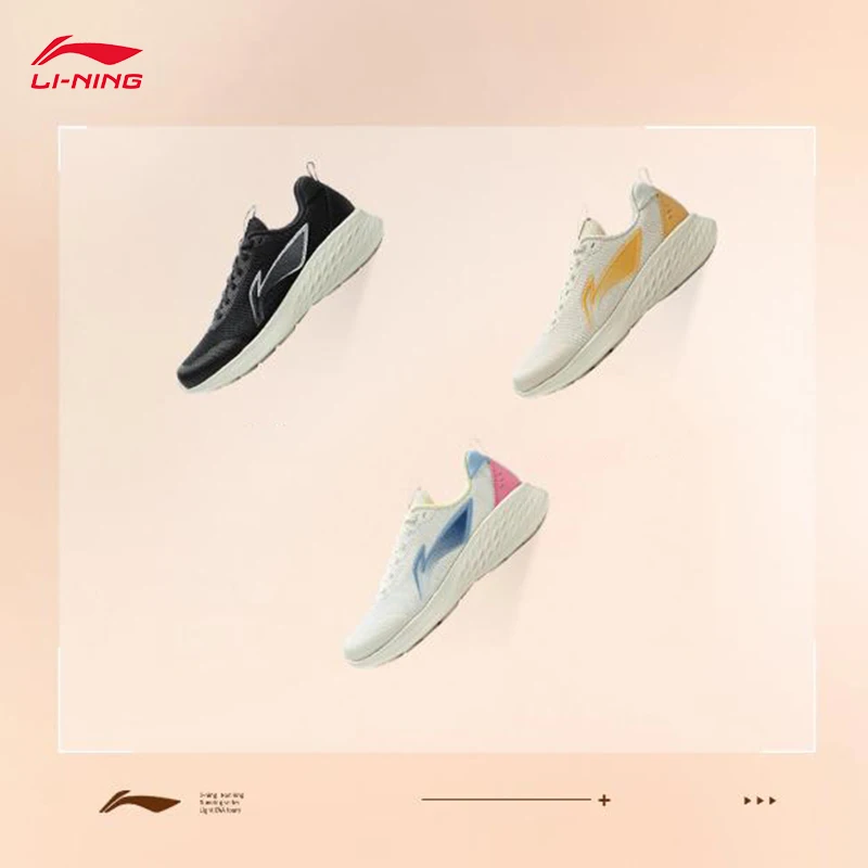LI-NING Women LIGHTCLOUD Running Jogger Shoes Breathable Comfortable LiNing Stylish Retro Sneakers ARSV038