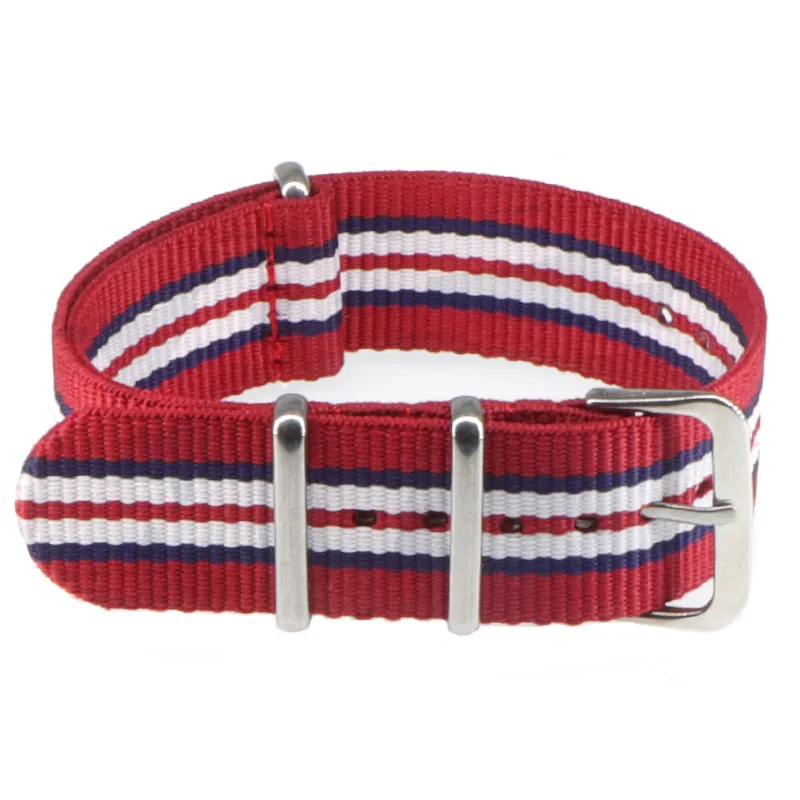 Nylon Army Sports Black Watch Strap with Belt Buckle