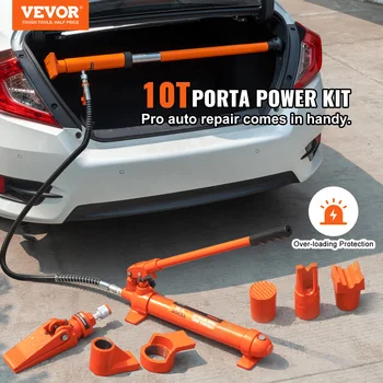 VEVOR 4/10/12/20 Ton Power Hydraulic Cylinder Jack Autobody Frame Repair Tool Kit Automotive Truck Lifting Jack Heavy Equipment 2