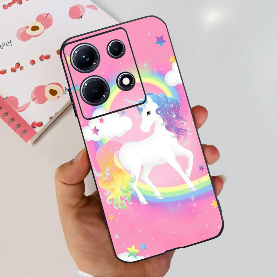 Fashion Cute Flowers Luxury Black Phone Case Back Cover