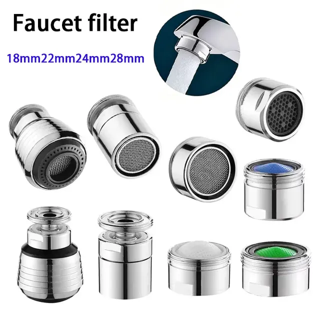 1 ชิ้น หัวกรองน้ำก๊อกน้ำห้องน้ำ/ห้องครัว ขนาด 18 มม./20 มม./22 มม./24 มม. ป้องกันน้ำกระเด็น 2