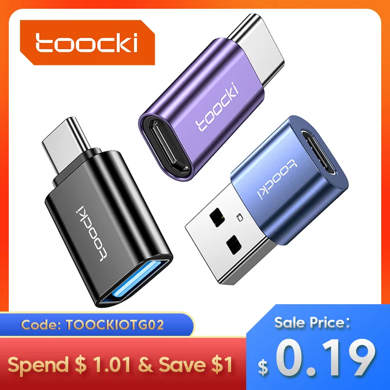  Toocki OTG USB 3.0 To Type C Adapter Micro To Type C Male To USB 2.0 Female Converter for Macbook Xiaomi Samsung OTG Connector 