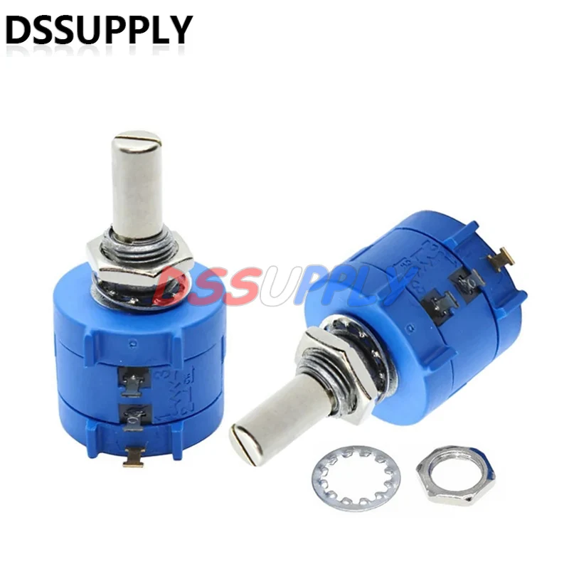 1Set 3590S Multiturn Adjustable Resistor Potentiometer Kit 100 200 500 1K 2K 5K 10K 20K 50K 100K Ohm With Potentiometer Knob A03 potentiometer kit