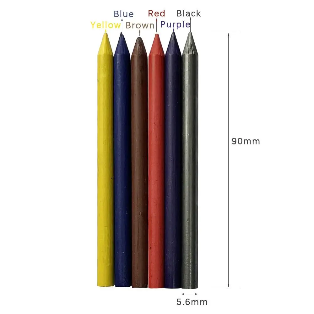 5.6mm Metal Mechanical Pencil 2B/4B/6B/8B Pencil Refill Art Painting Drawing Writing Tool Sketch Comics Design Automatic 6