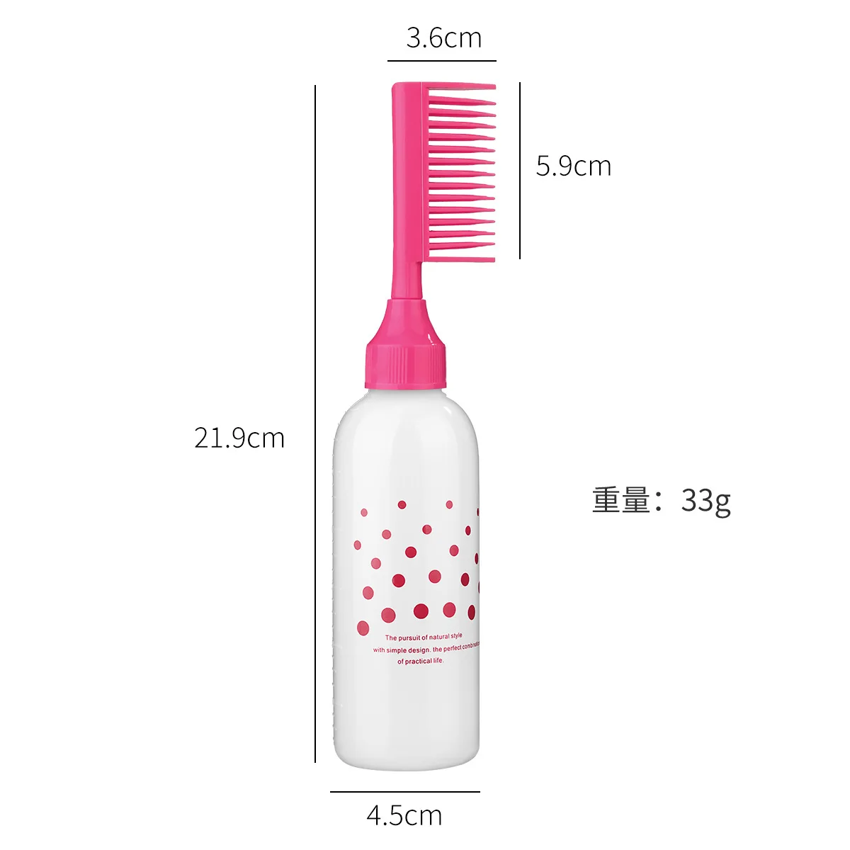 Description Picture 4 of itempeluqueria Color Hair Dye Oil with Graduated Plastic Bottle Hair Drying Oil Hair Dye Bottle Dry Cleaning Bottle with Comb Teeth