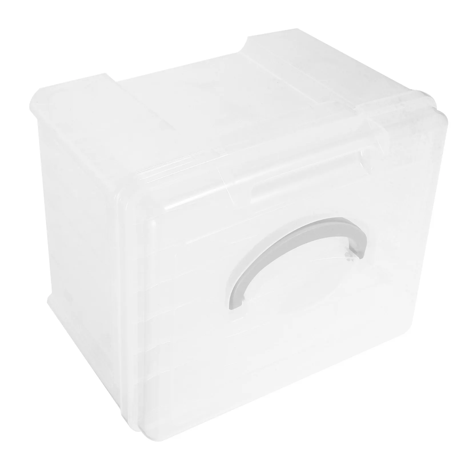 플라스틱 6칸 파일 폴더 정리함(손잡이 포함) 문서 보관함 사무실 및 가정용 휴..