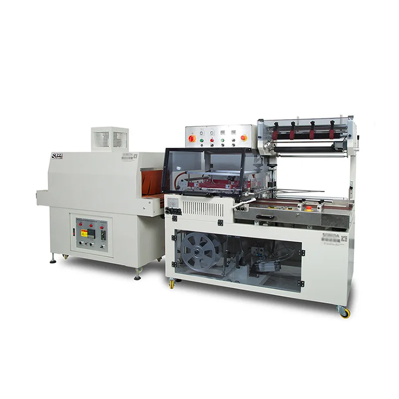 

Heat shrink film packaging machine, gift box, tableware sealing, shrink film plastic sealing, vertical L-shaped sealing