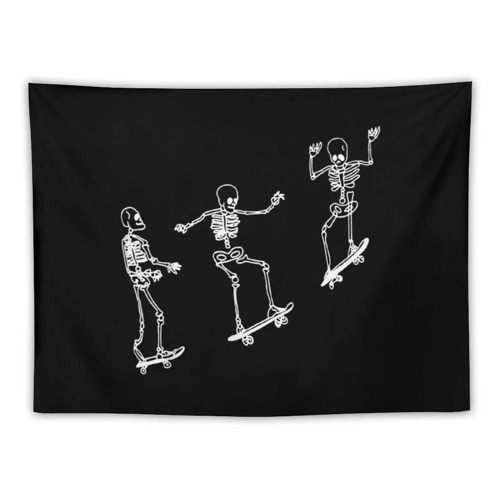 

Funny Skeleton Skateboard Tapestry Bedroom Organization And Decoration Room Aesthetic Decor Tapestry
