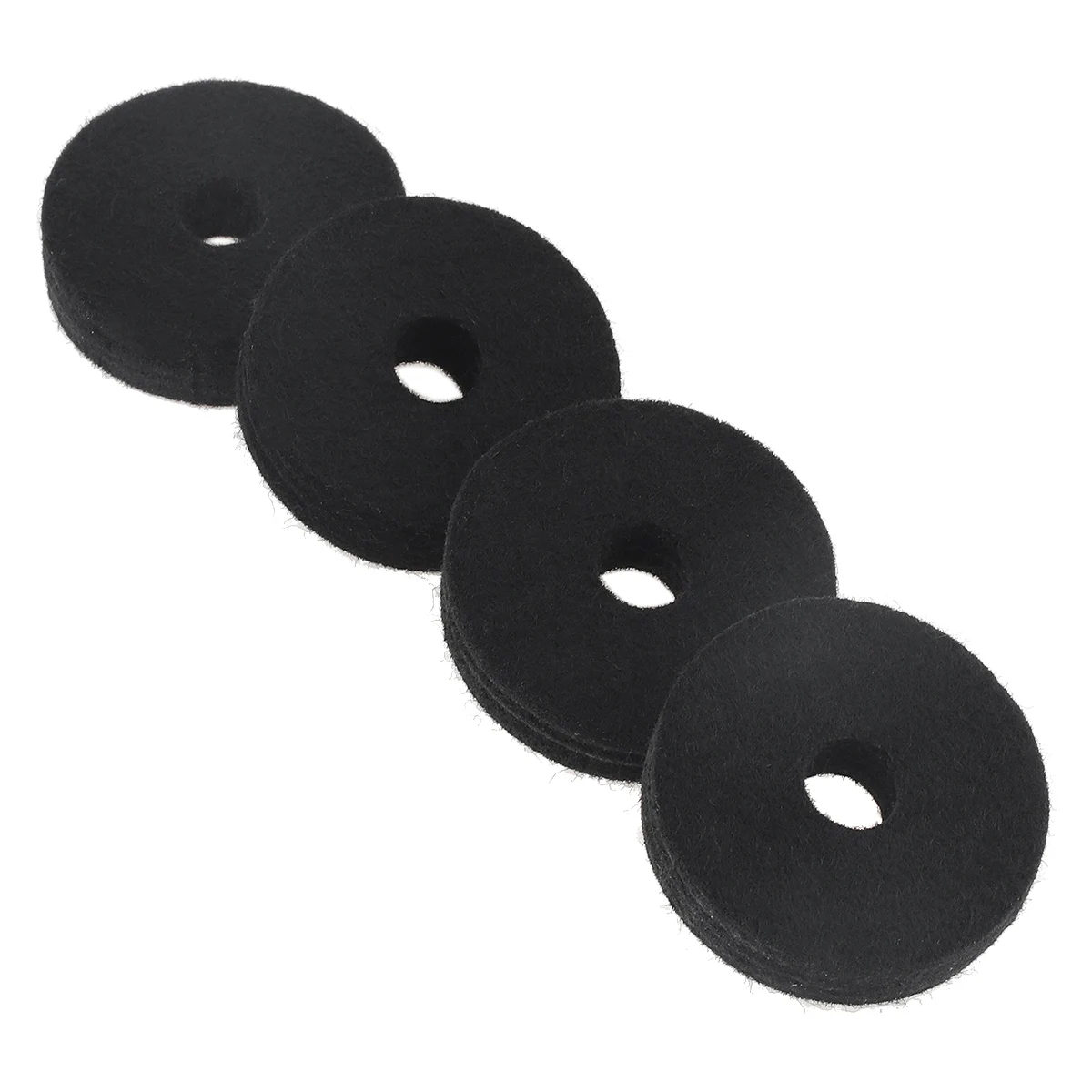 4pcs 9.6mm / 0.37in Thickness Drum Cymbal Stand Felt Washer,Black Drum Sets Replacement for Good Cymbal Sound