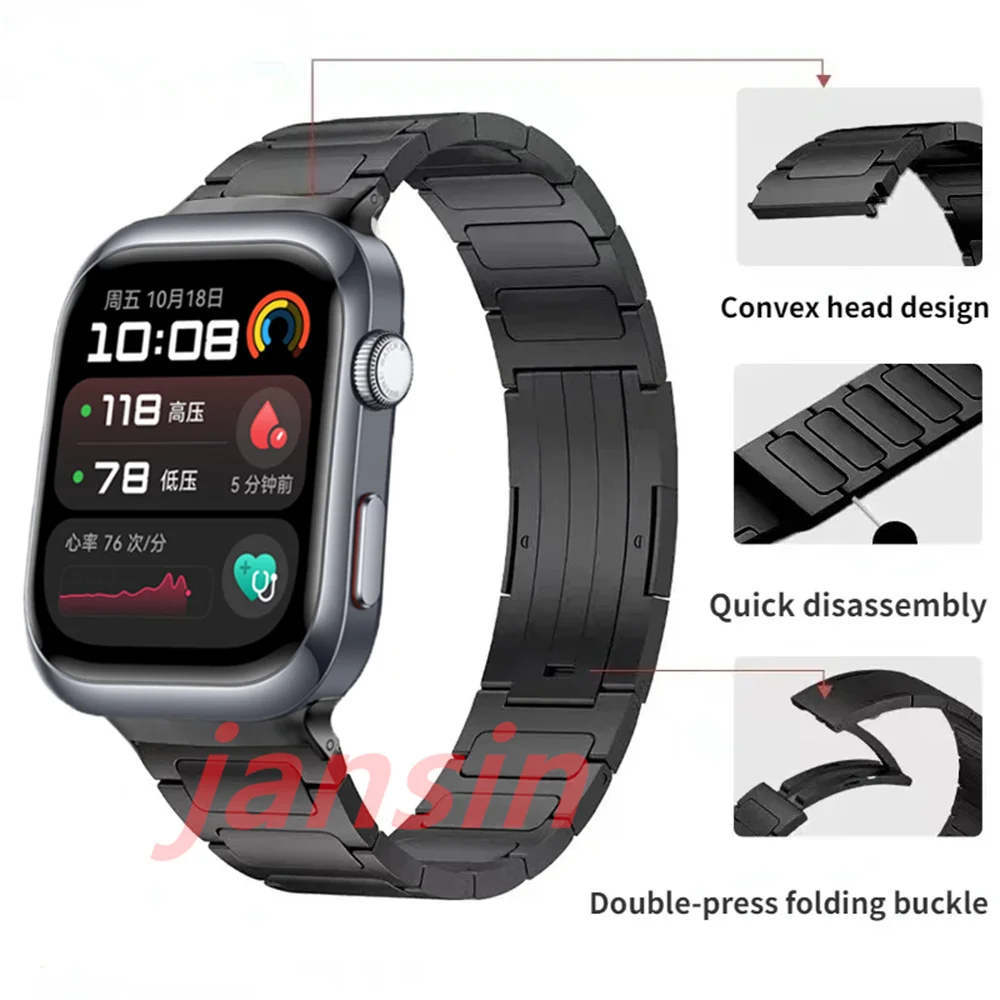 Premium Titanium Metal Bracelet for Huawei Watch D2 - Stainless Steel Replaceable Wristband