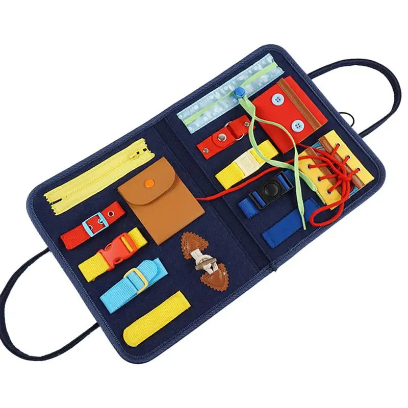 

Montessori Toy For Toddlers Busy Board Essential Fine Motor Skills Toys Preschool Activities Educational Travel Learning Sensory