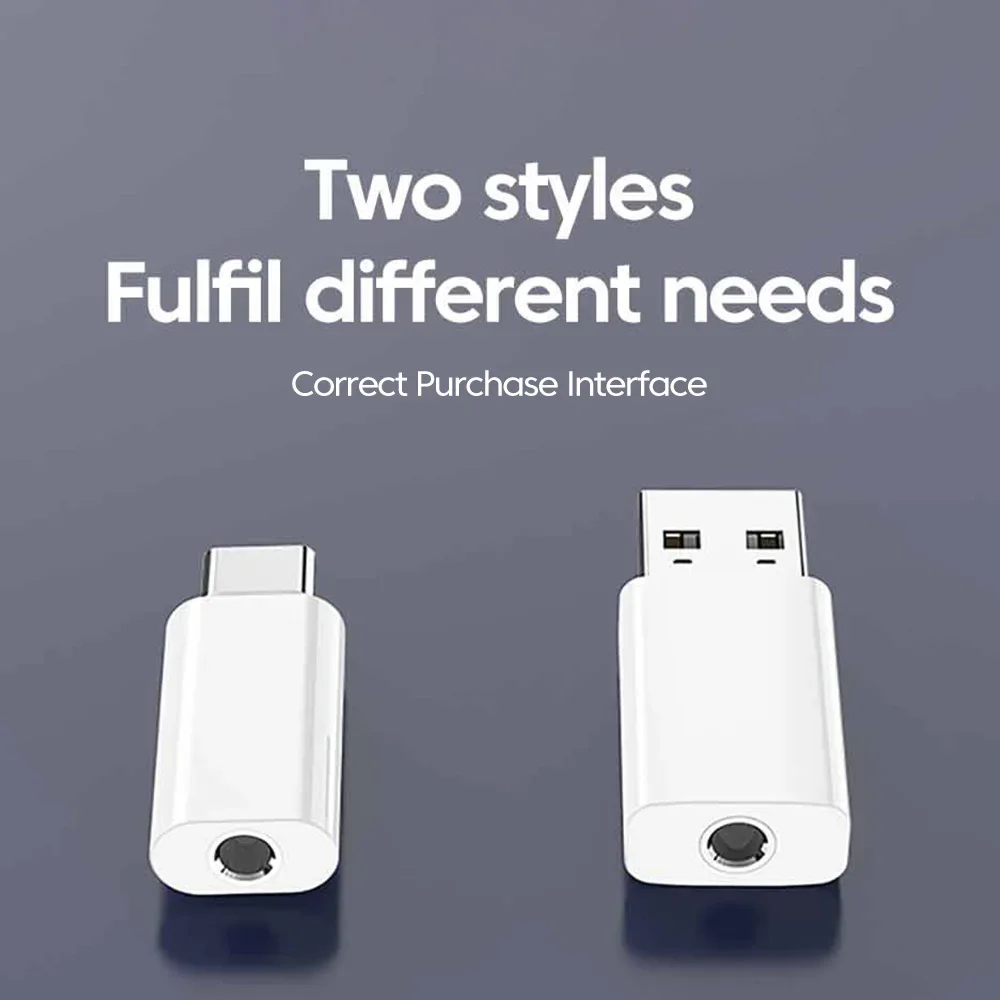 Universal USB-C to 3.5mm Audio Adapter - External Sound Card Converter
