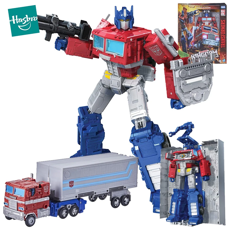 

Экшн-фигурка Hasbro Трансформеры Optimus Prime War для Cybertron Kingdom Leader Class G1, игрушки для мальчиков, робот Autobot, модель в подарок