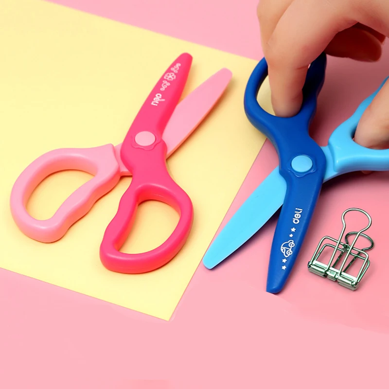 Plastic Scissors Stationery Paper Cutter Kids Safe Scissors Craft DIY Album Lace Shear Art School Supply images - 6