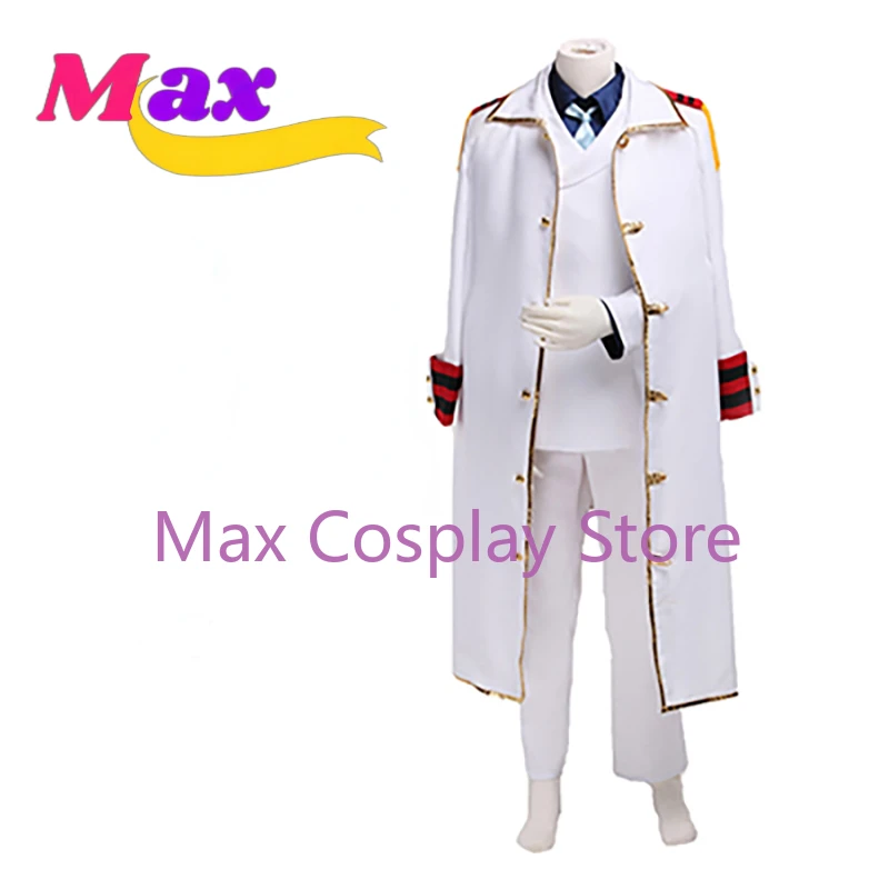 

Max Anime Monkey D Garp Cosplay Costume Uniform Monkey D. Luffy Grandfather Coat Pant Full Set Halloween Women Men Clothes