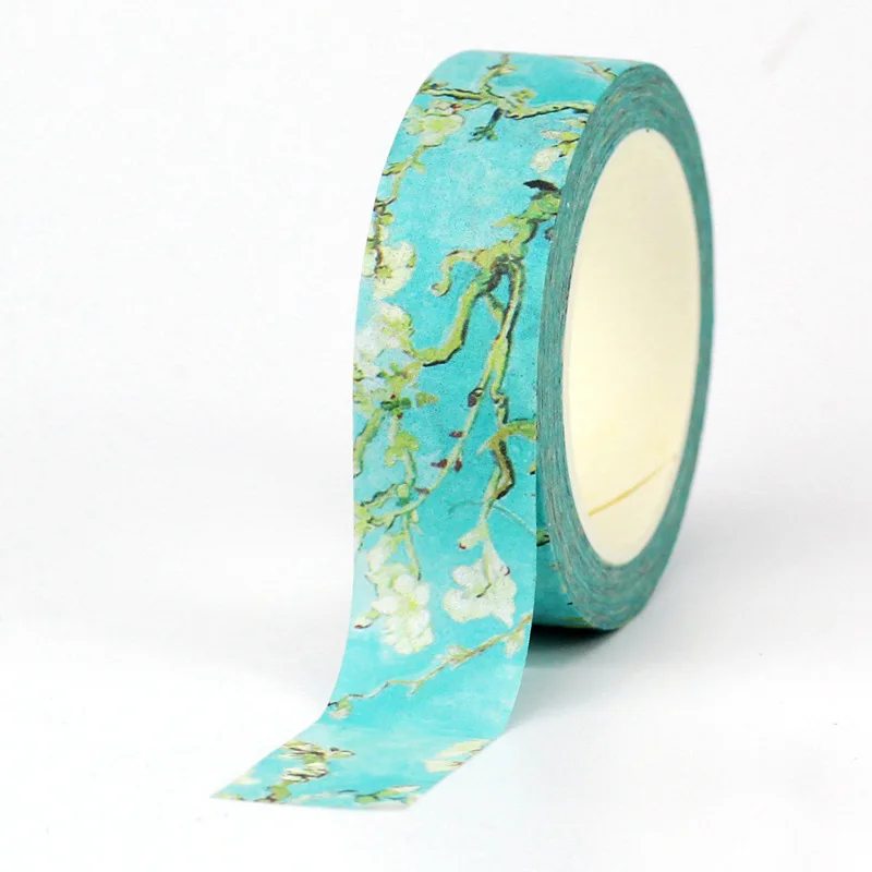 NEW 1PC Decorative Beautiful Floral Leaves Washi Tape Set DIY Scrapbooking Journaling Adhesive Masking Tape Cute Papeleria 2