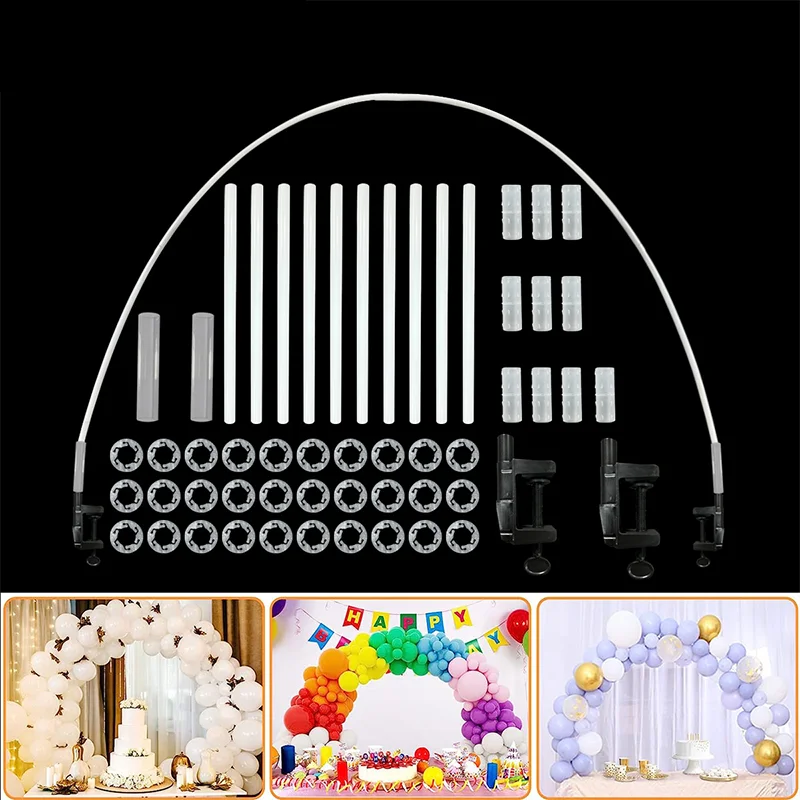 Wedding Arch Stand Wedding Arch Set Party Arch Set Adjustable Table Balloon Arch Stand Holder Support Bow of Balloon for Birthday Wedding Party Baby Shower Decor