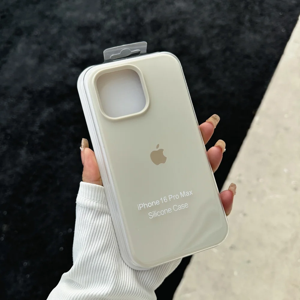 New Official Liquid Silicone Soft Phone Case - Shockproof Cover with Logo