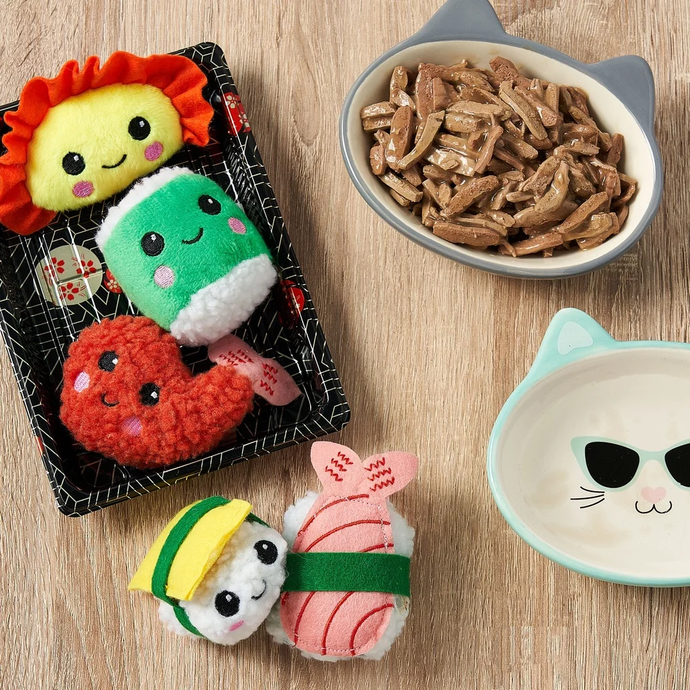 CaCatnip Sushi Bento Toy Set 3