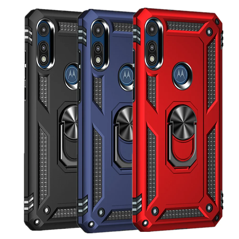 Funda a prueba de para Moto E 2020, carcasa para Motorola Moto E7, soporte de anillo para coche, funda trasera para Moto E 2020 E(2020)| | - AliExpress