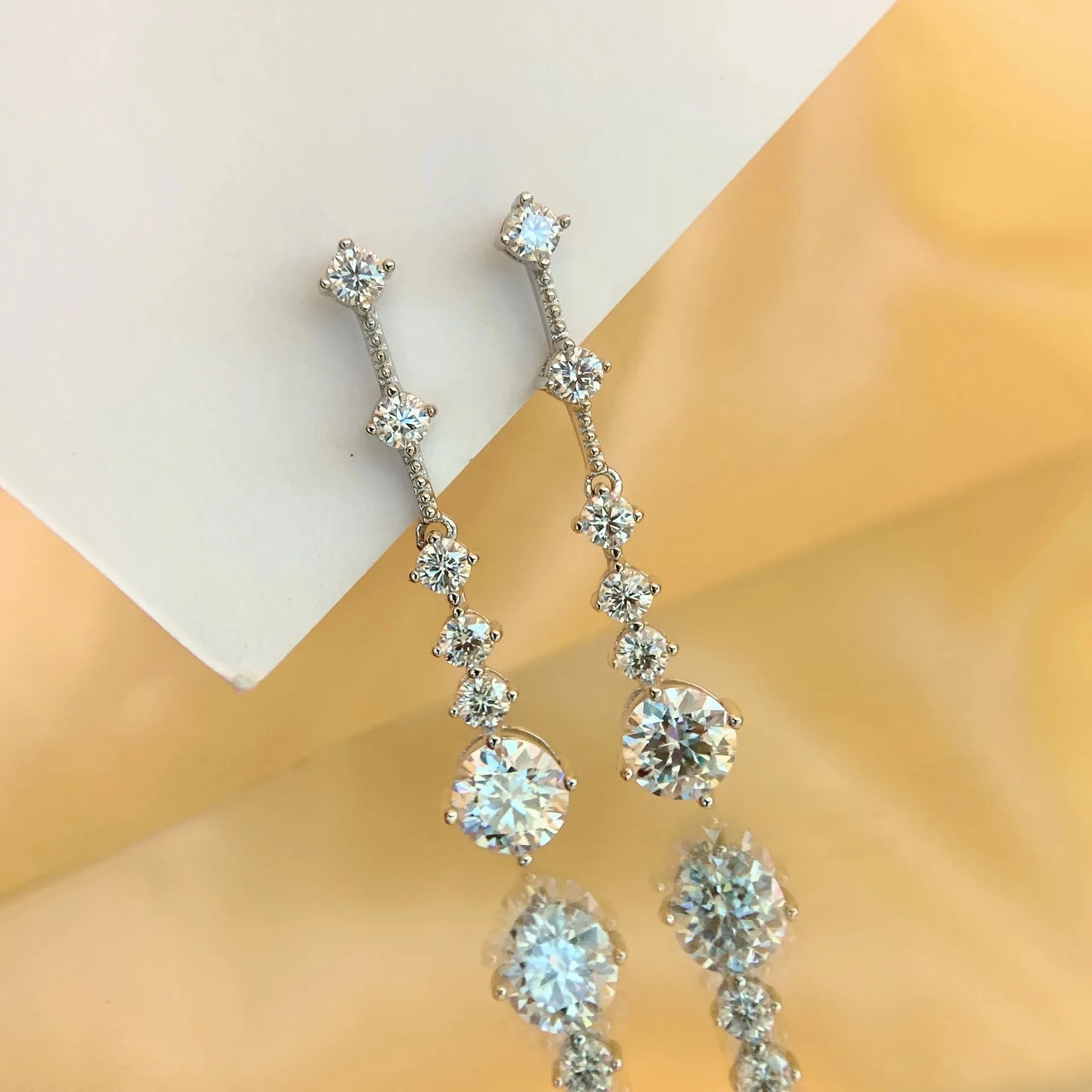 18K Diamond Long Shoulder Duster Earrings - 240-6320-RG