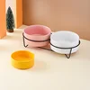 1800ml Dogs Food Water Bowls with Stand Cat Ceramic Eating Drinking Feeders Pet Nordic Large Capacity Elevated Feeding Supplies 3