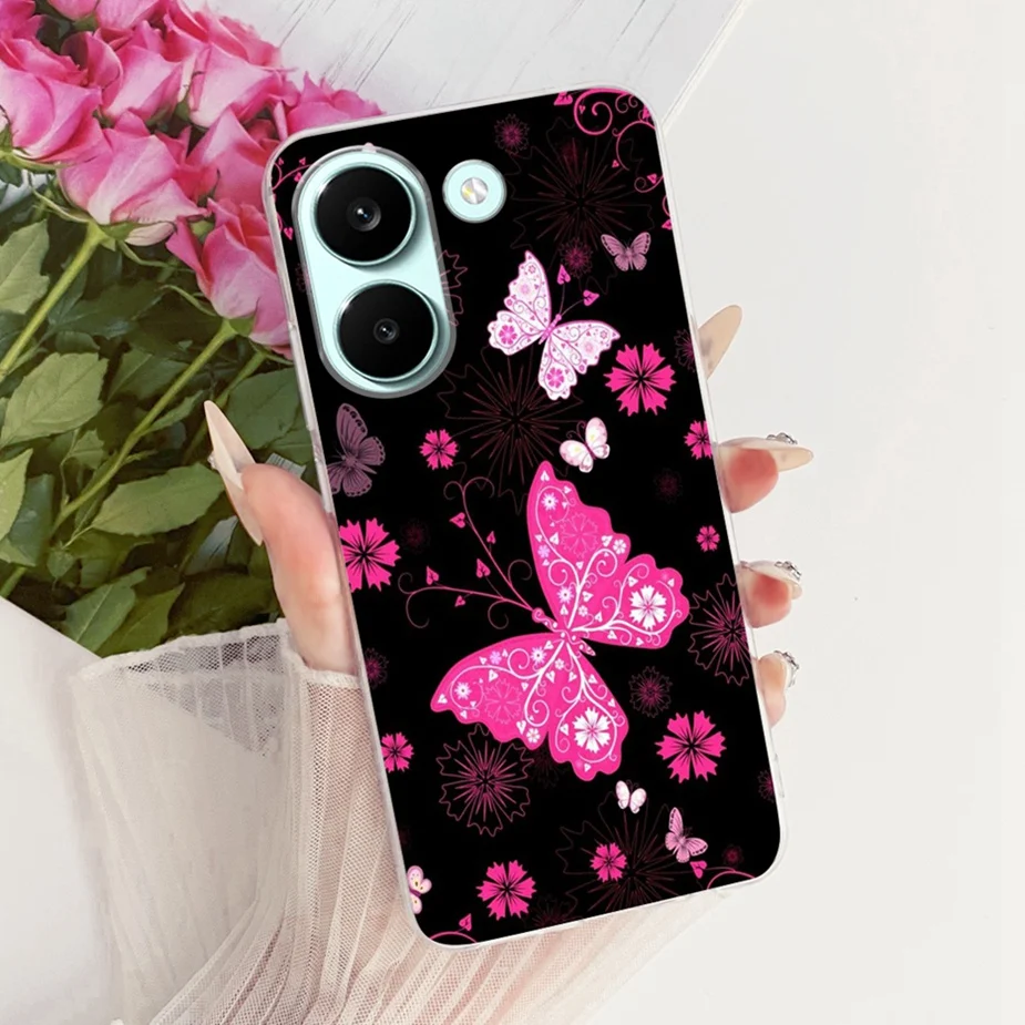 Colorful Flowers Painted Soft Slim Phone Case Cover