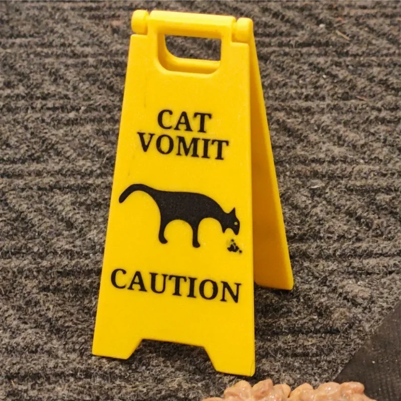 1Pc Cat Vomit Sign Funny Cat Dog Signs Decor Yard Warning Sign Vomit Sign Cute Novelty Dog Puppy Humorous Home Decor