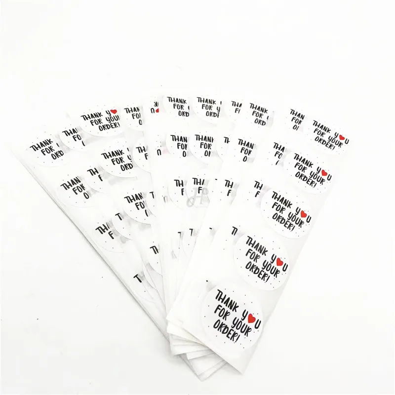 100PCS "Thank You for Your Order" Sticker Labels Wedding Birthday Party Stickers Gift Box Packaging Seals Sticker Self-adhesive