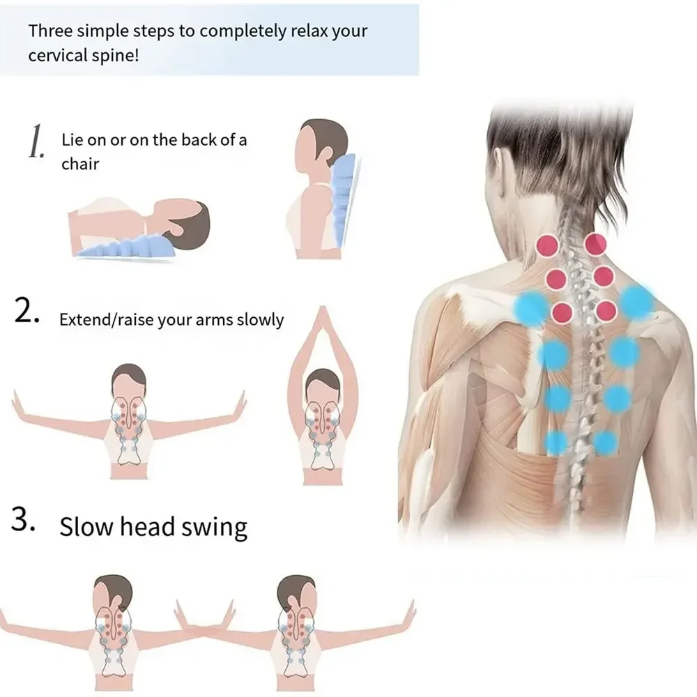 Cervical Traction Device Neck Massager for Cervical Vertebra Shoulder Stretcher Trigger Point Massager Neck Acupressure Device